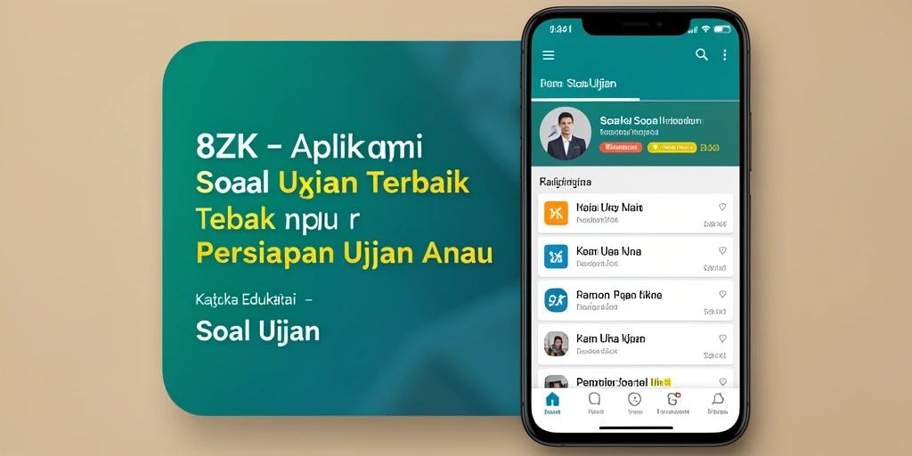 Tampilan antarmuka aplikasi 8ZK Soal Ujian yang interaktif.