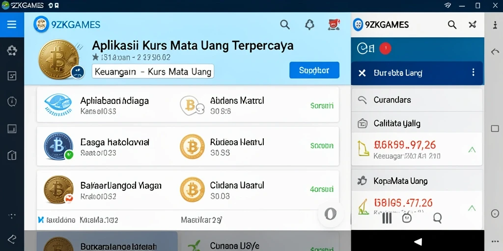 Antarmuka aplikasi Kurs Mata Uang 9ZKGAMES yang informatif dan user-friendly.