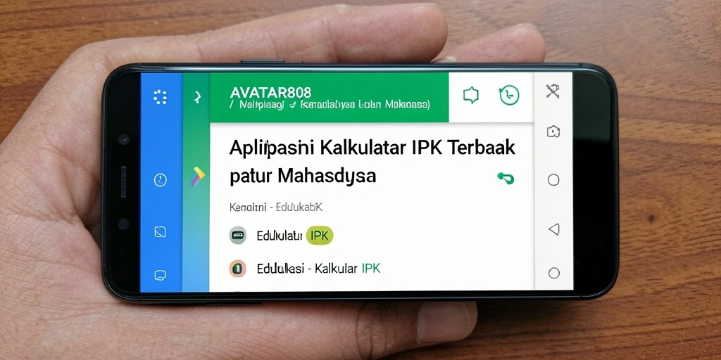 Antarmuka AVATAR808 yang sederhana dan fungsional untuk Kalkulator IPK.