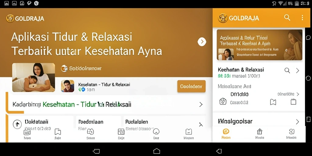 Tampilan antarmuka GOLDRAJA yang user-friendly dan menenangkan.