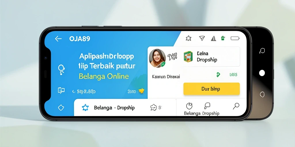 Antarmuka pengguna OJA89 yang intuitif untuk dropshipping.