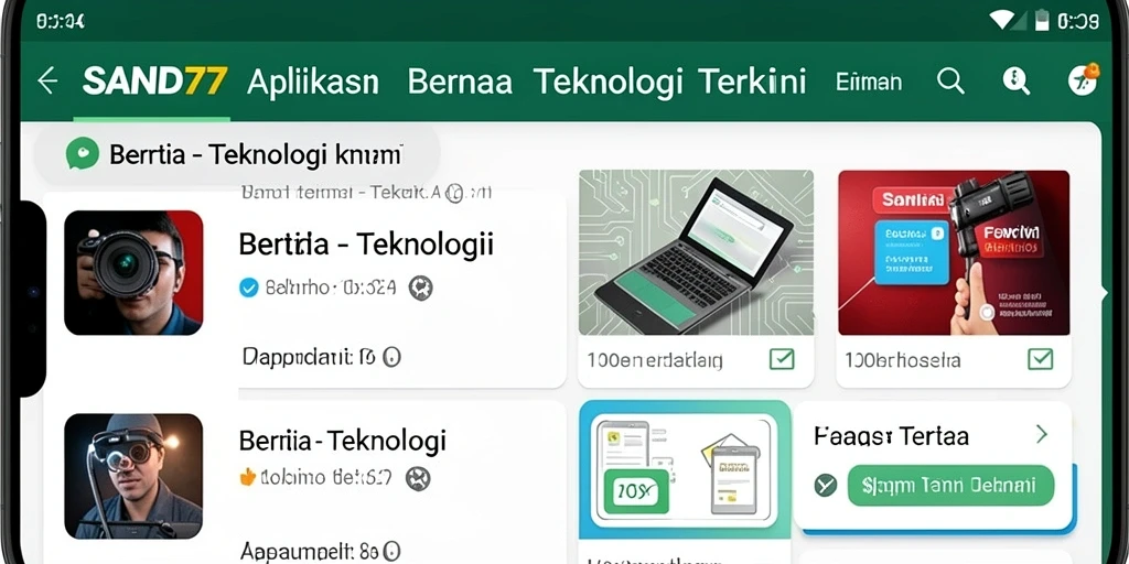 Tampilan antarmuka SAND77 yang menarik dan informatif.